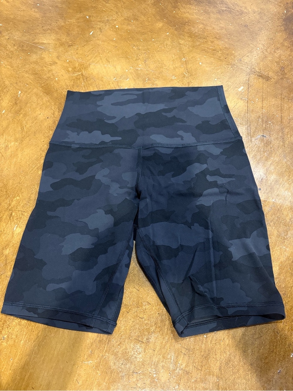 lululemon athletica Women's Black Camo High-Rise Bike Shorts